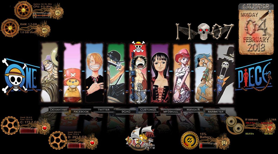 Free Download Theme Windows 7 One Piece New World